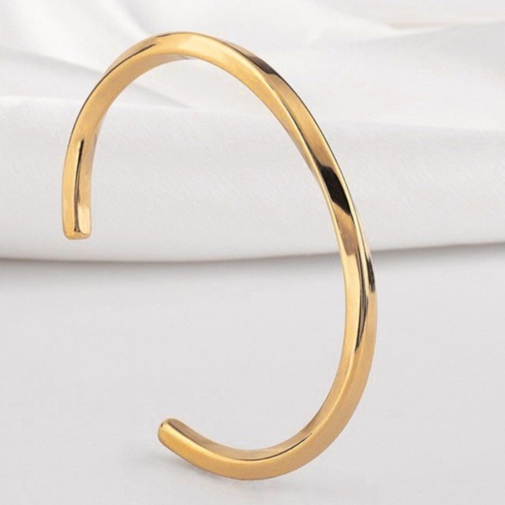 Stainless Steel Titanium Gold Cuff Bracelet Wristband